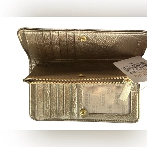 NWT Michael Kors Gold Studded Wallet - Picture 6 of 8
